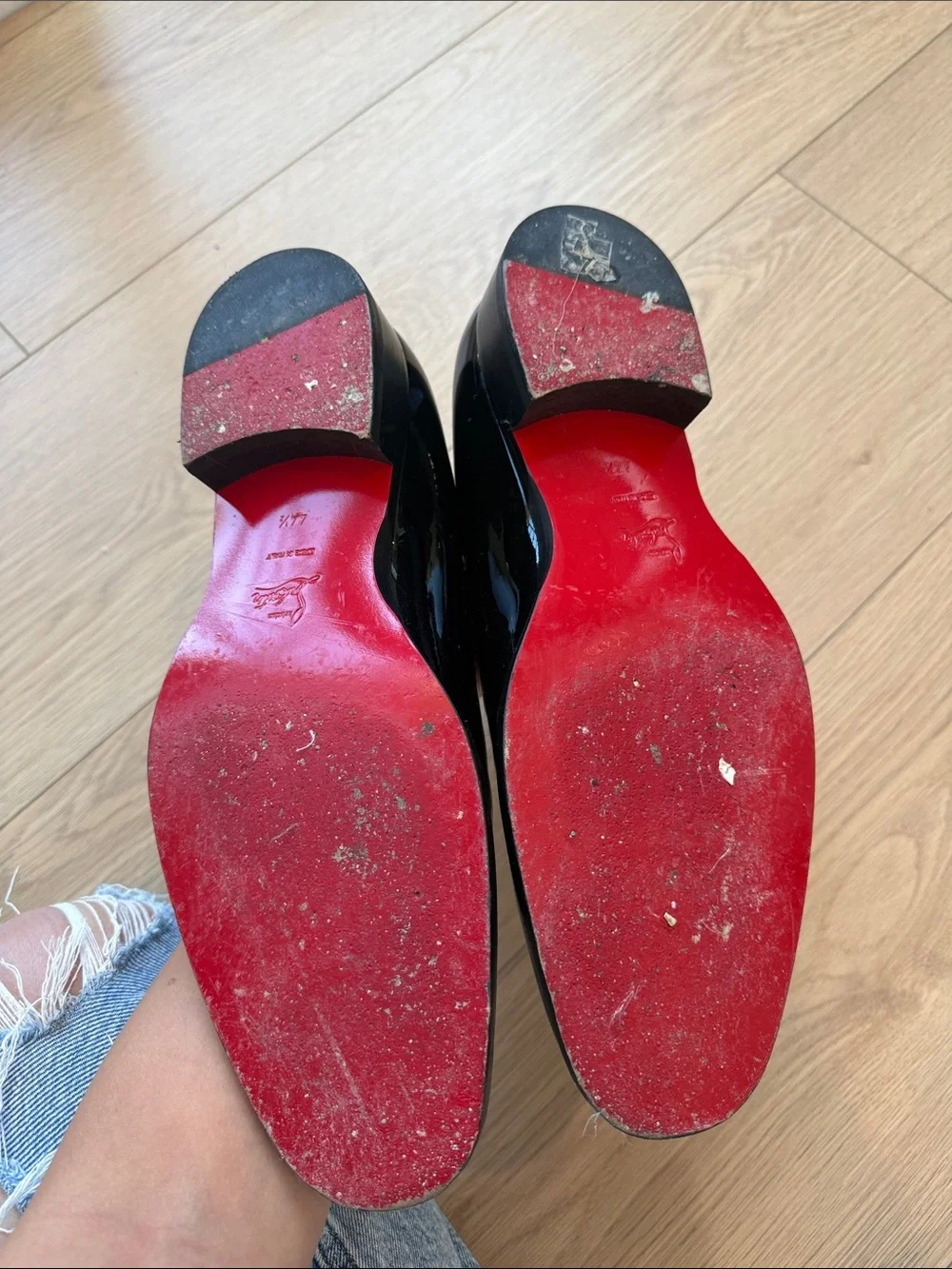 Christian Louboutin patent shoe